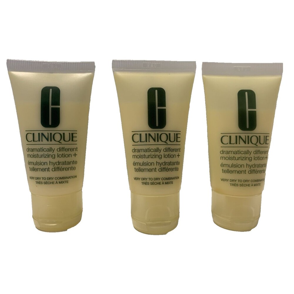 3 x Clinique Dramatically Different Moisturizing Lotion + Tube 1 oz = 3 oz NEW